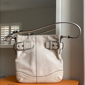 Coach Soho Slim Duffle White Leather